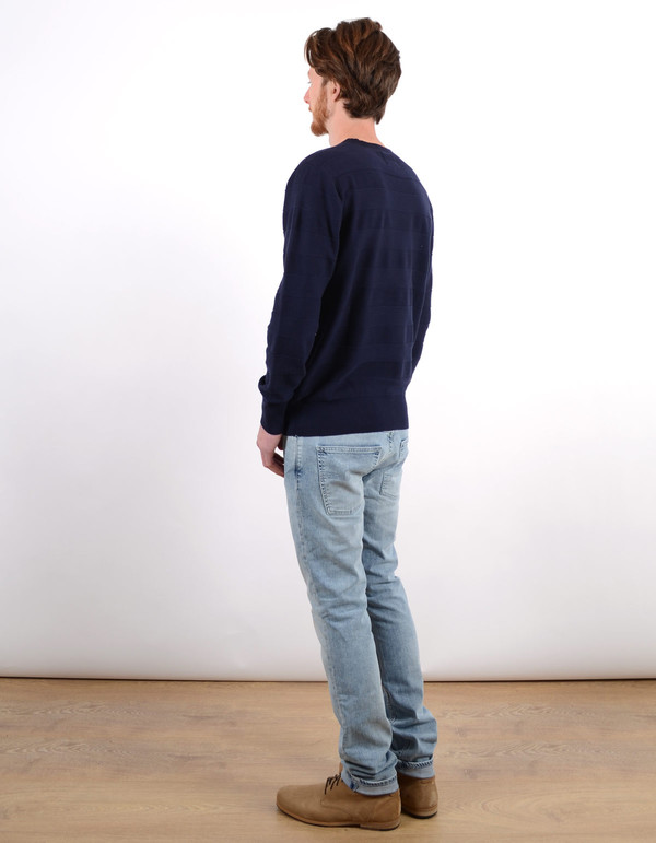 Men's Deus Basic Crew Sweater Navy Men's Deus Basic Crew Sweater Navy