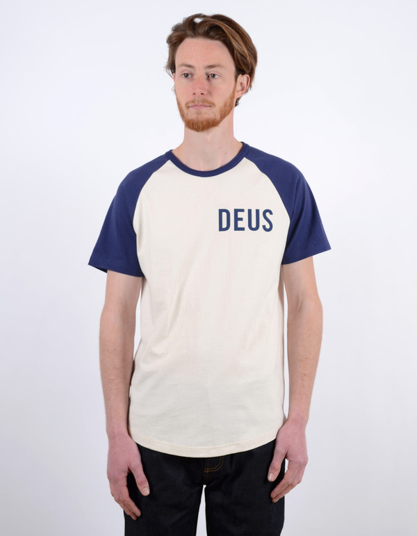 Men's Deus Ringer Raglan Tee Navy Men's Deus Ringer Raglan Tee Navy