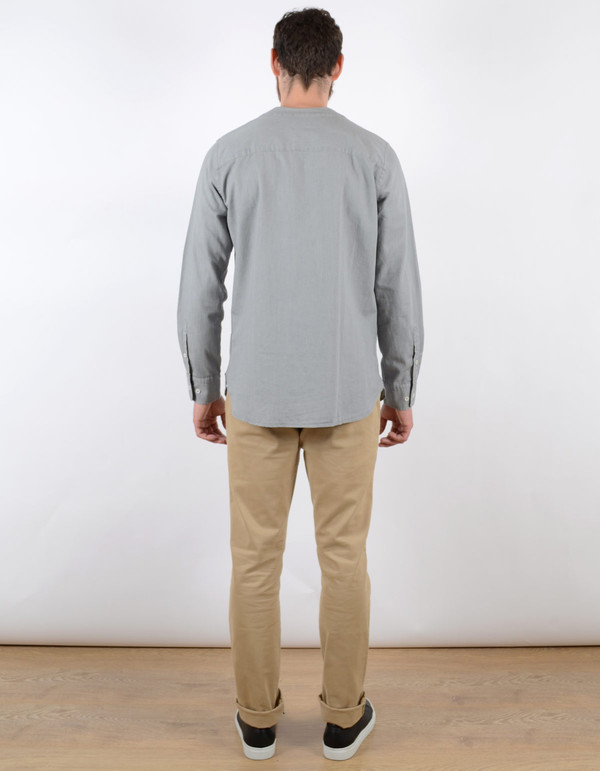 Filippa K Baseball Denim Shirt Light Grey Denim Filippa K Baseball Denim Shirt Light Grey Denim