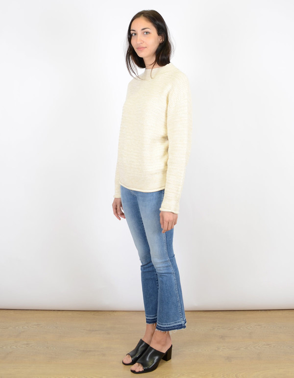Filippa K Cropped Pullover Cane Ginger Melange Filippa K Cropped Pullover Cane Ginger Melange
