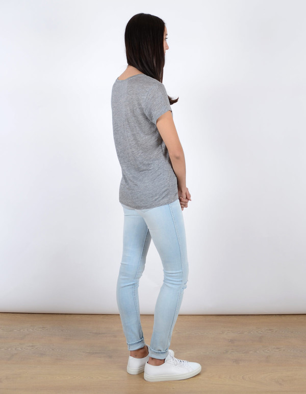 Filippa K Linen Tee Light Grey Melange Filippa K Linen Tee Light Grey Melange