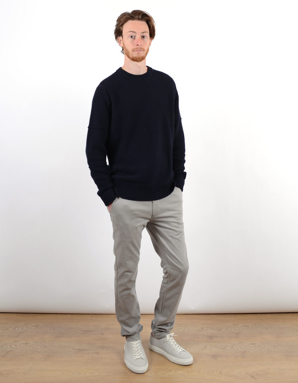 Filippa K Men's Mix Pattern Sweater Navy Filippa K Men's Mix Pattern Sweater Navy