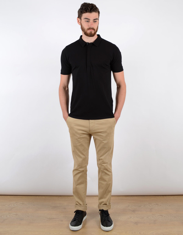 Filippa K Men's Pique SS Poloshirt Black Filippa K Men's Pique SS Poloshirt Black