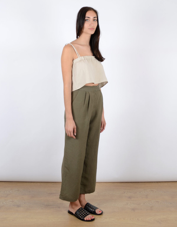 First Rite Two Strap Tank Khaki First Rite Two Strap Tank Khaki