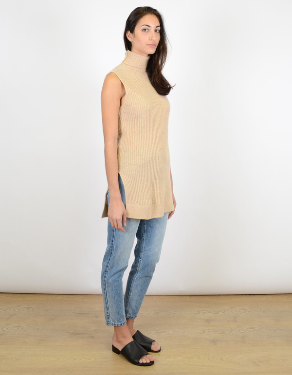 Ganni Mercer Vest Ivory Cream Melange Ganni Mercer Vest Ivory Cream Melange