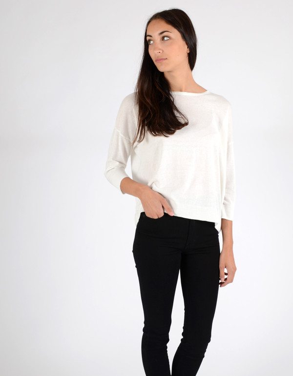 Just Female Naya Sweater White Just Female Naya Sweater White