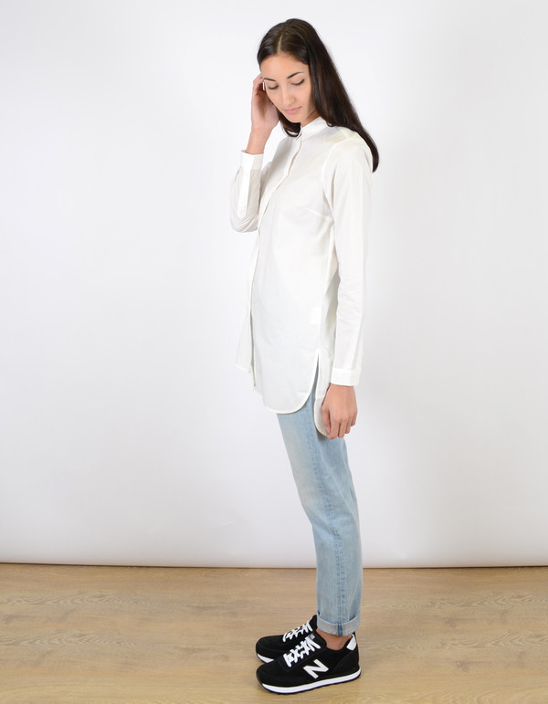 Just Female Pocca Long Shirt White Just Female Pocca Long Shirt White