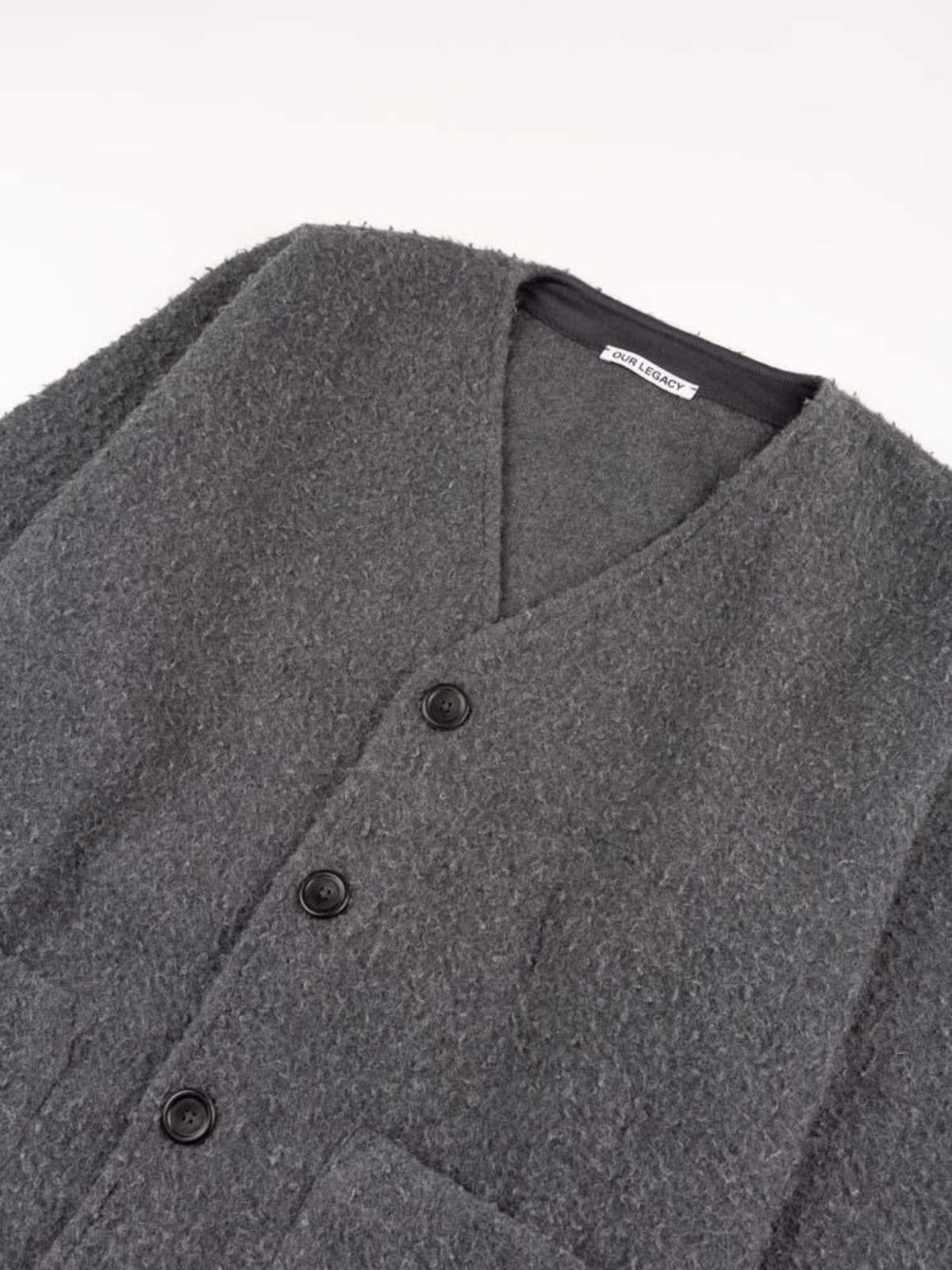 our legacy cardigan shaggy grey
