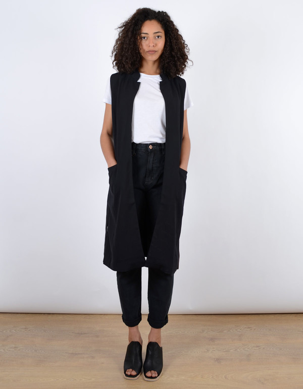 Just Female Town Long Vest Blue Nights Just Female Town Long Vest Blue Nights