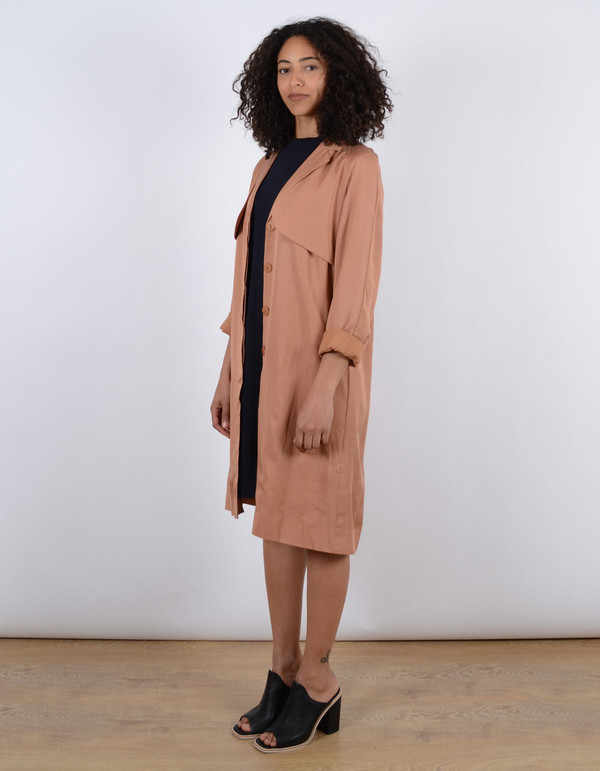 Just Female Trust Trenchcoat Toasted Nut Just Female Trust Trenchcoat Toasted Nut