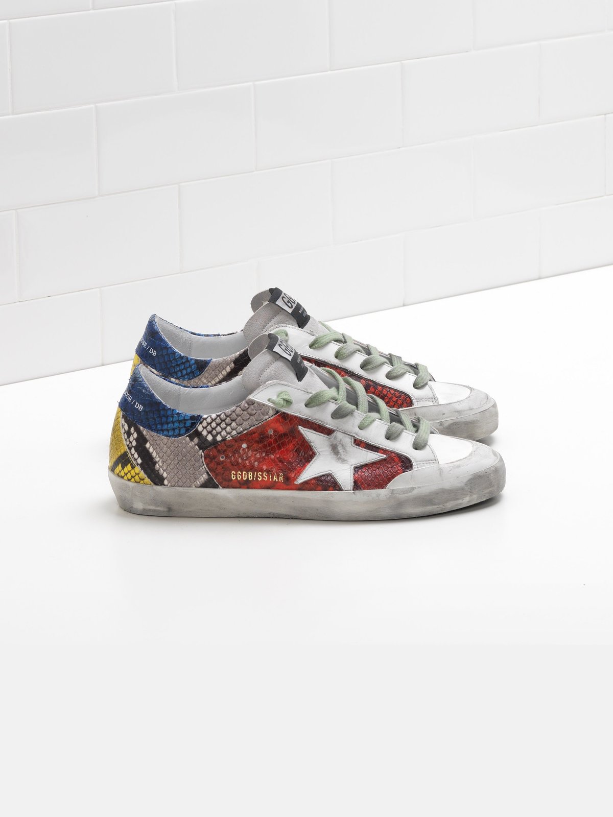 golden goose superstar multi metallic sneakers