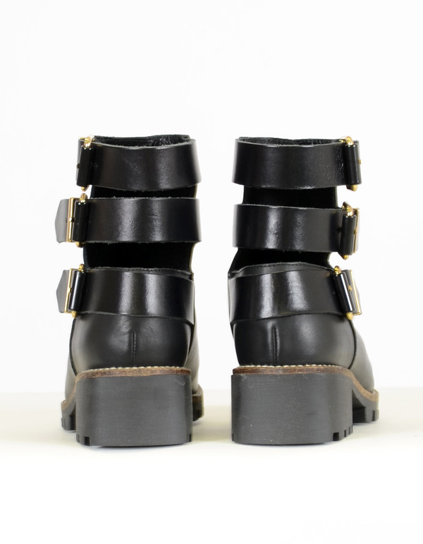 Miista Cecilia Back Strap Ankle Boot Black Miista Cecilia Back Strap Ankle Boot Black