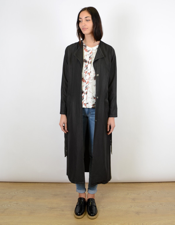 Minimum Katy Coat Smoke Black Minimum Katy Coat Smoke Black