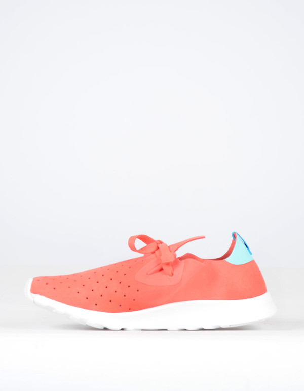 Native Shoes Native Apollo Moc Snapper Red with Cabo Blue and Shell White Native Shoes Native Apollo Moc Snapper Red with Cabo Blue and Shell White