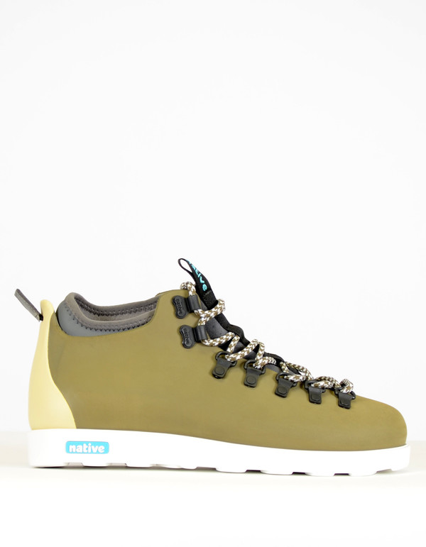 Men's Native Shoes Native Fitzsimmons Block Utility Green Bone White Men's Native Shoes Native Fitzsimmons Block Utility Green Bone White