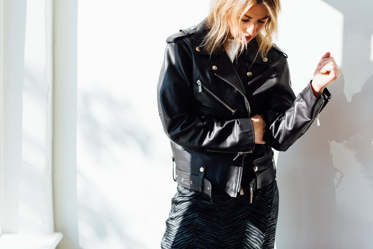 anine bing maverick leather jacket