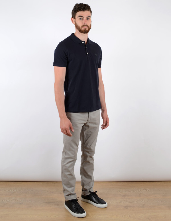 Men's No Nationality Pima Pique Solid Polo Navy Men's No Nationality Pima Pique Solid Polo Navy
