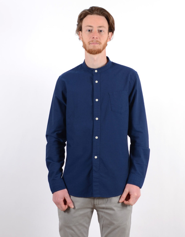 Men's No Nationality Samuel Banded Oxford Shirt Blue Men's No Nationality Samuel Banded Oxford Shirt Blue