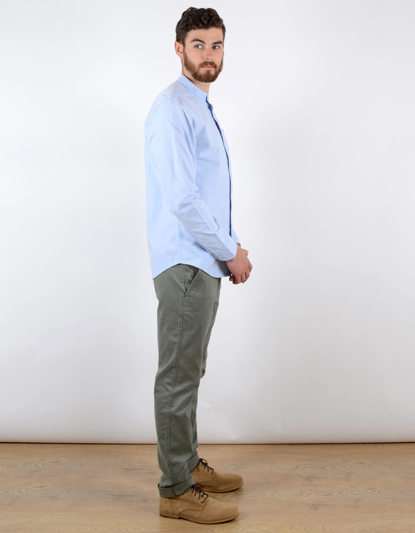 Men's No Nationality Samuel Banded Oxford Shirt Light Blue Men's No Nationality Samuel Banded Oxford Shirt Light Blue