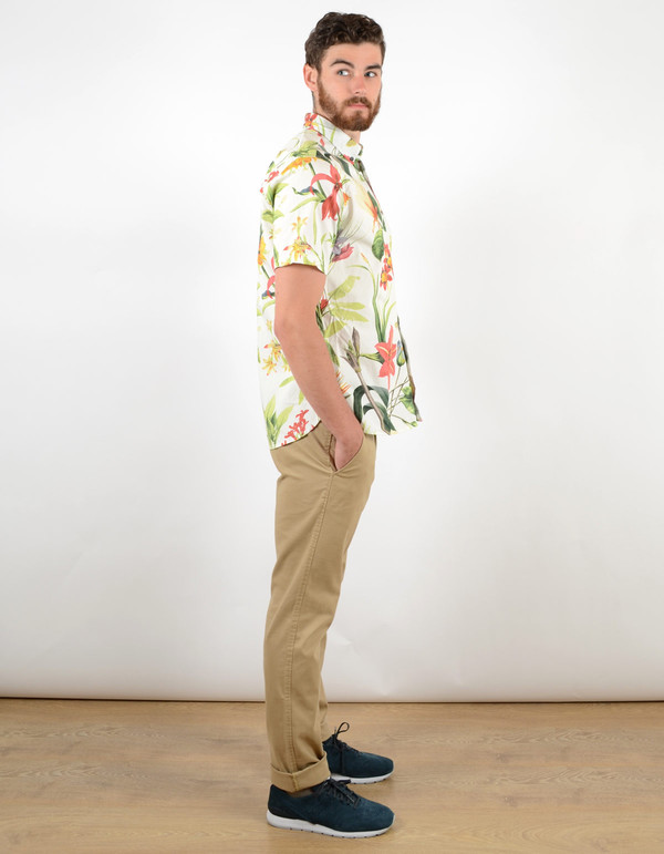 Men's Penfield Colima Botanical Shirt White Men's Penfield Colima Botanical Shirt White