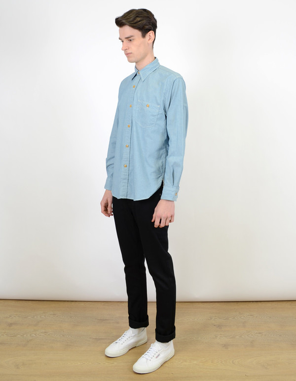 Shuttle notes Shuttlenotes Memphis Utility Shirt Indigo Shuttle notes Shuttlenotes Memphis Utility Shirt Indigo