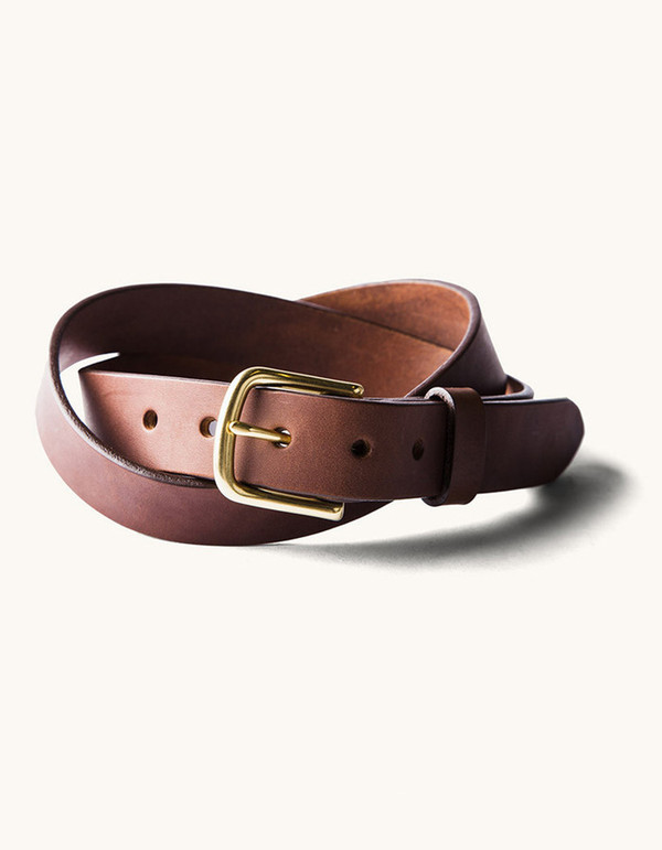 Men's Tanner Goods Classic Belt Cognac Brass Men's Tanner Goods Classic Belt Cognac Brass