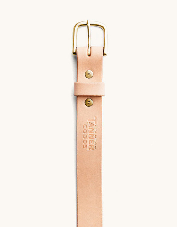 Men's Tanner Goods Classic Belt Natural Brass Men's Tanner Goods Classic Belt Natural Brass