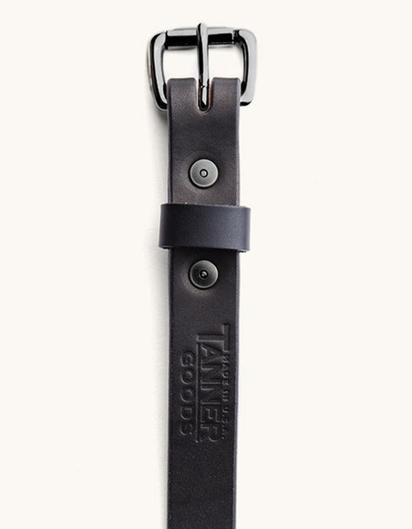 Men's Tanner Goods Skinny Standard Belt Black Black Men's Tanner Goods Skinny Standard Belt Black Black