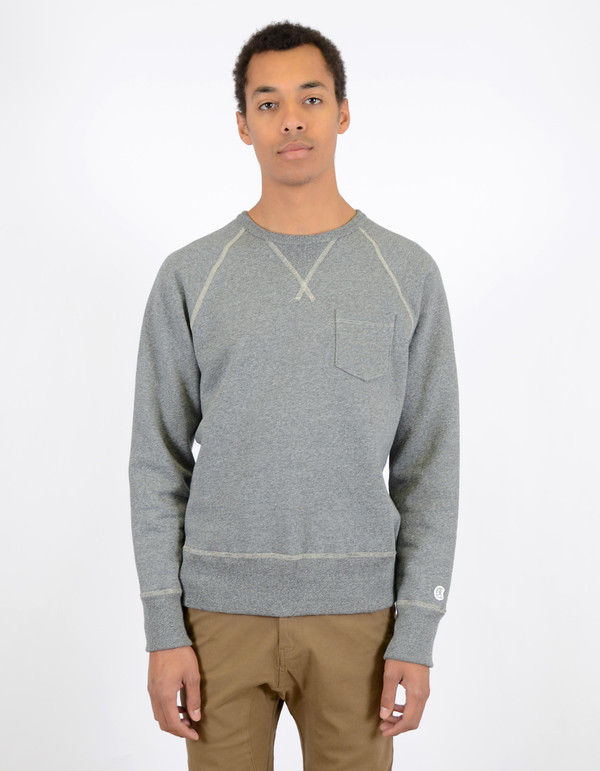 Men's Todd Snyder x Champion Classic Pocket Crew Sweatshirt Salt And Pepper Men's Todd Snyder x Champion Classic Pocket Crew Sweatshirt Salt And Pepper