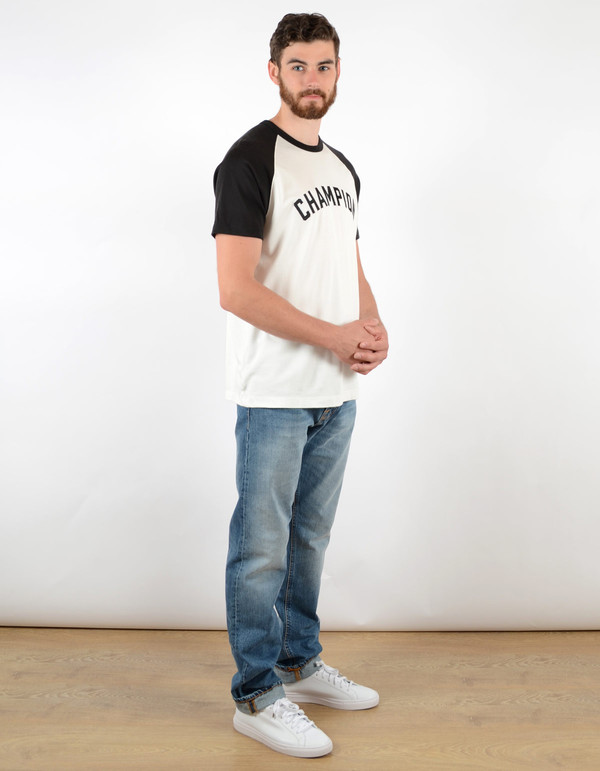 Men's Todd Snyder x Champion Short Sleeve Plated Raglan Vintage White Men's Todd Snyder x Champion Short Sleeve Plated Raglan Vintage White