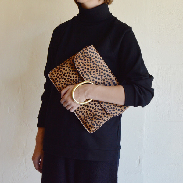A Détacher Lou Clutch in Cheetah Pony Hair A Détacher Lou Clutch in Cheetah Pony Hair