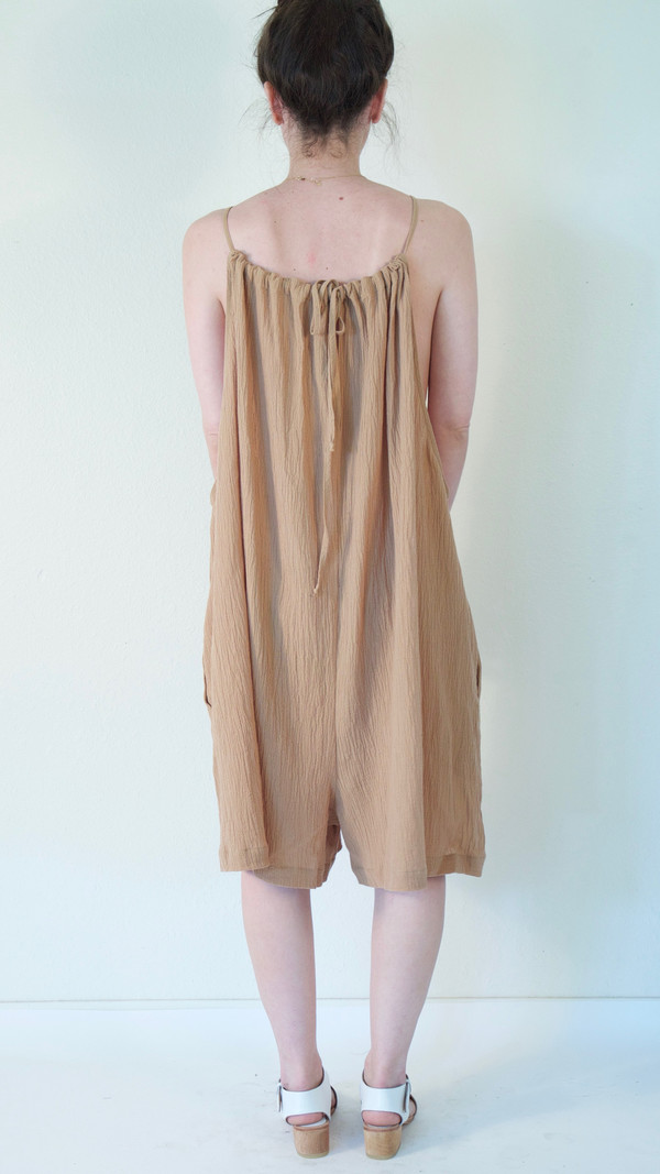 ARE Studio String Romper in Sand Gauze ARE Studio String Romper in Sand Gauze