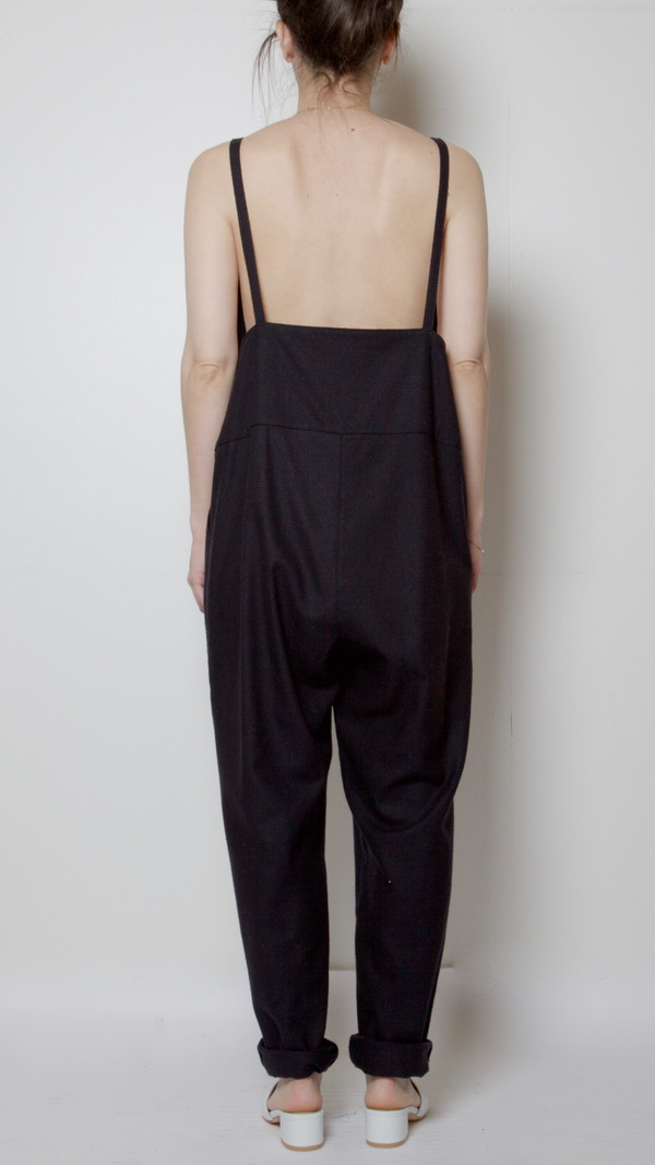 Baserange Long Strap Overalls in Black Baserange Long Strap Overalls in Black