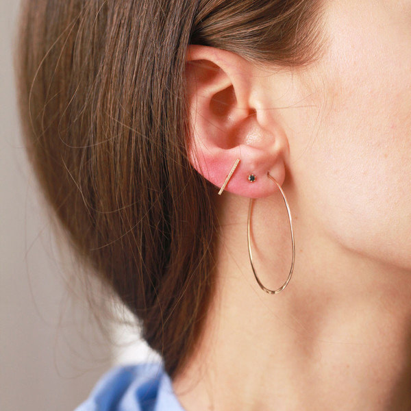Blanca Monrós Gómez Round Hoop Earrings in 14K Rose Gold Blanca Monrós Gómez Round Hoop Earrings in 14K Rose Gold