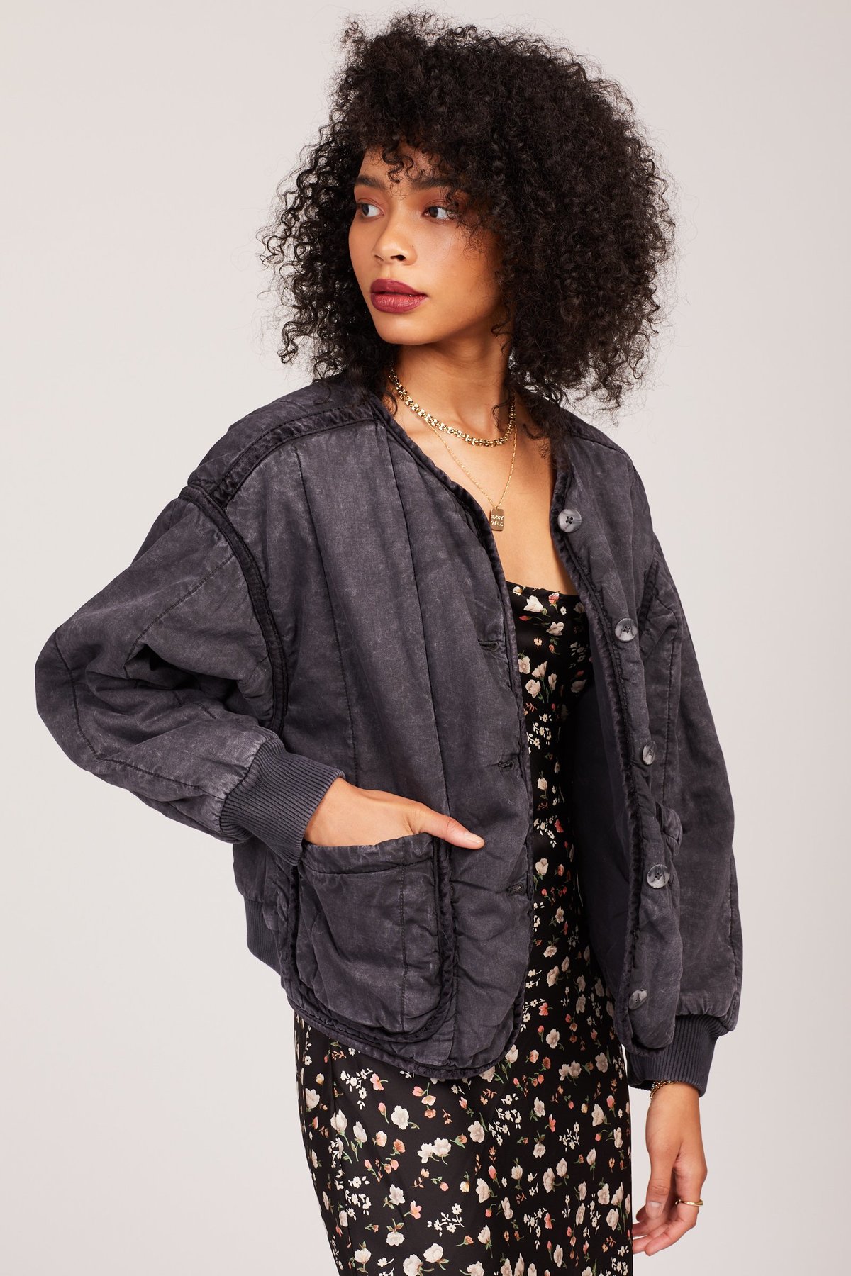 Free People Mixed Signals Liner Jacket 