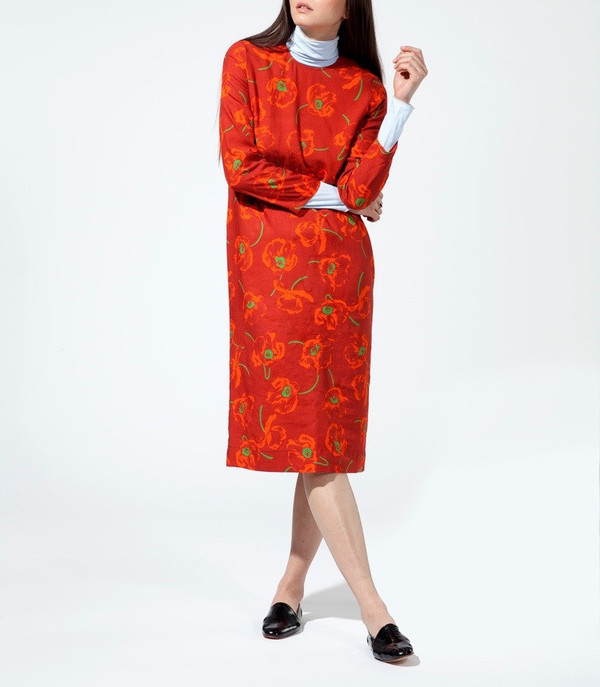 CARLEEN California Midi Dress in Dark Poppy CARLEEN California Midi Dress in Dark Poppy