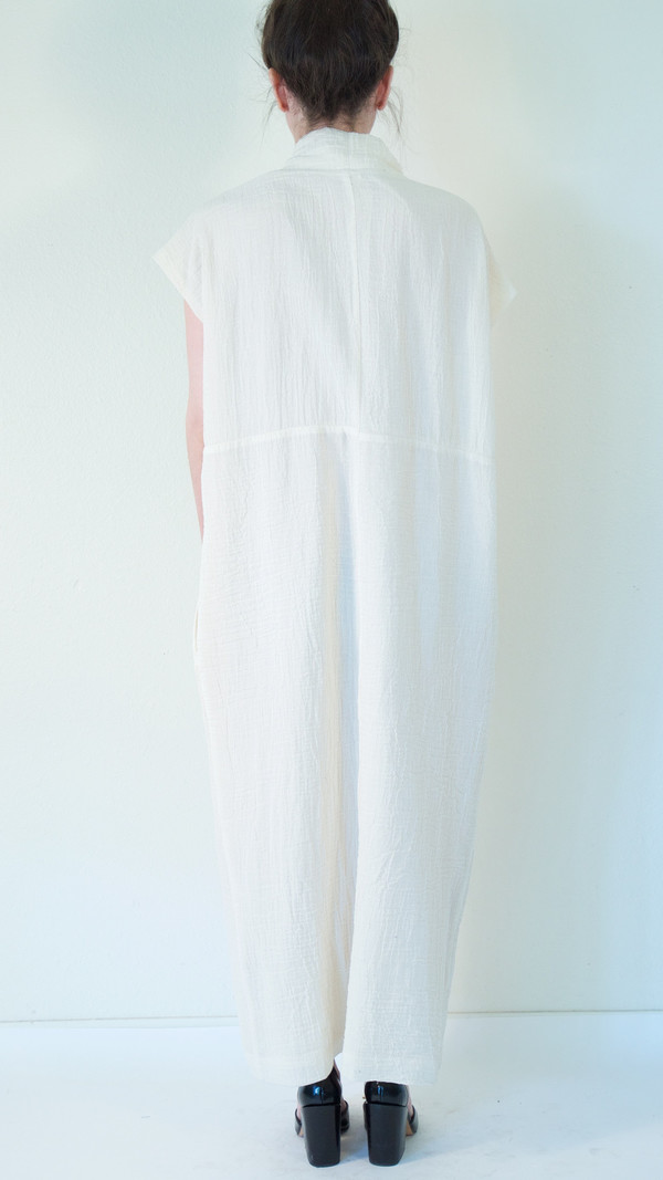Horses Atelier Long Smoking Dress in Ivory Horses Atelier Long Smoking Dress in Ivory