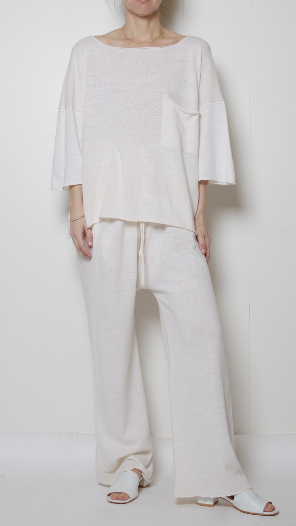 Lauren Manoogian Pocket T in Perla Lauren Manoogian Pocket T in Perla