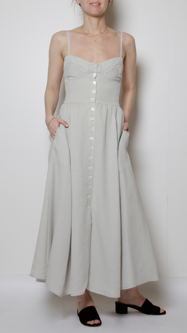 Maryam Nassir Zadeh Carnelia Dress in Black/White Maryam Nassir Zadeh Carnelia Dress in Black/White