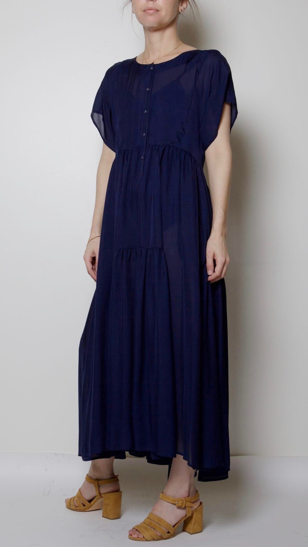Maryam Nassir Zadeh Florenza Dress in Navy Maryam Nassir Zadeh Florenza Dress in Navy