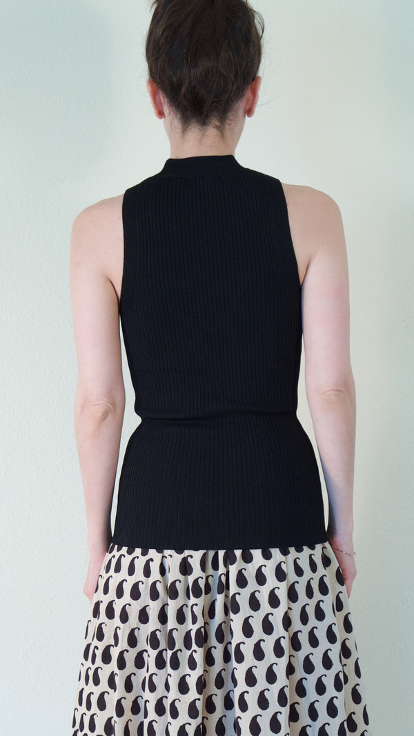 Pari Desai Nikita Mock Neck Tank in Black Pari Desai Nikita Mock Neck Tank in Black