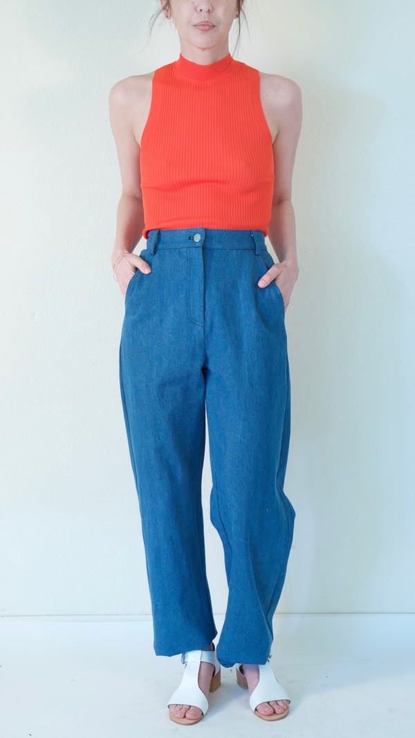 Pari Desai Nikita Mock Neck Tank in Persimmon Pari Desai Nikita Mock Neck Tank in Persimmon