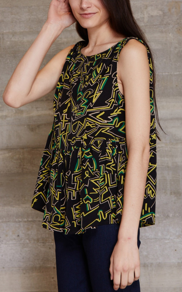 Rachel Comey Sleeveless Longfellow Blouse in Punk Print Rachel Comey Sleeveless Longfellow Blouse in Punk Print