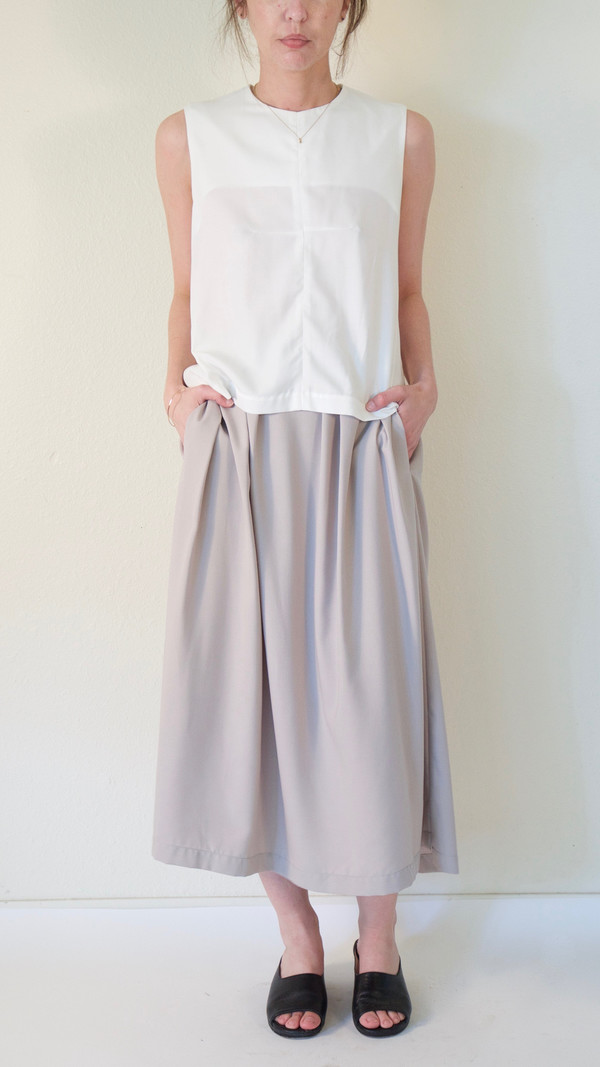 Wolcott : Takemoto Audrey Skirt in Grey Wolcott : Takemoto Audrey Skirt in Grey