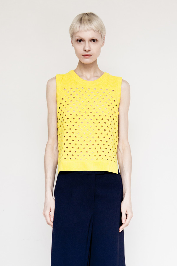 Sayaka Davis Cotton Eyelet Knit Tank Sayaka Davis Cotton Eyelet Knit Tank