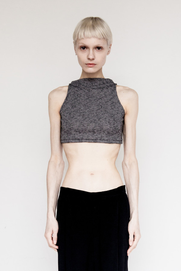 David Michael Cotton Helix Crop Top David Michael Cotton Helix Crop Top