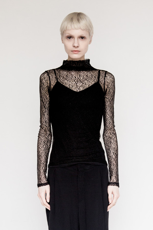 David Michael Lace L/S Mockneck David Michael Lace L/S Mockneck