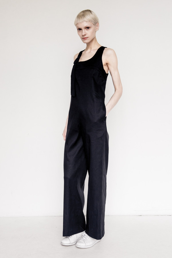 Sayaka Davis Linen Strap Jumpsuit Sayaka Davis Linen Strap Jumpsuit