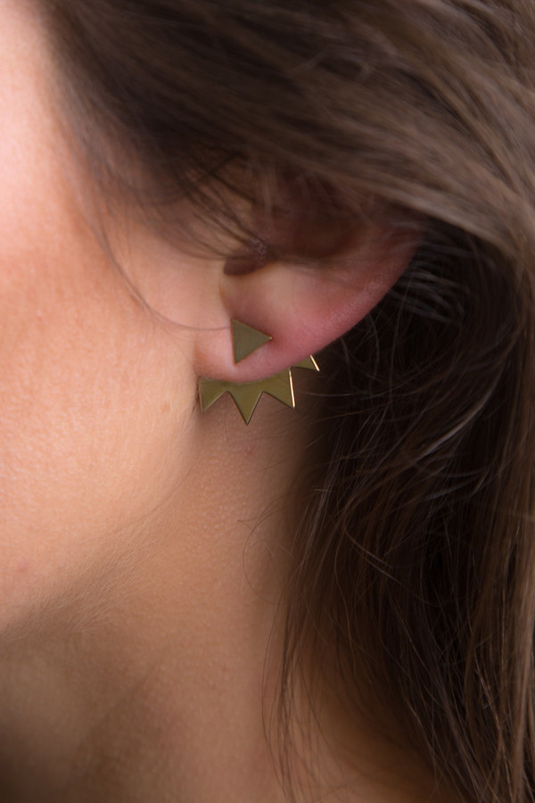 Katrine Kristensen - Gold Chainsaw Earring Katrine Kristensen - Gold Chainsaw Earring