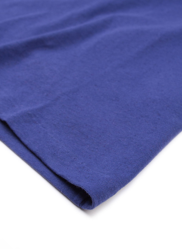 Men's MHL Margaret Howell Basic T-Shirt Cotton/Linen Jersey Indigo Men's MHL Margaret Howell Basic T-Shirt Cotton/Linen Jersey Indigo